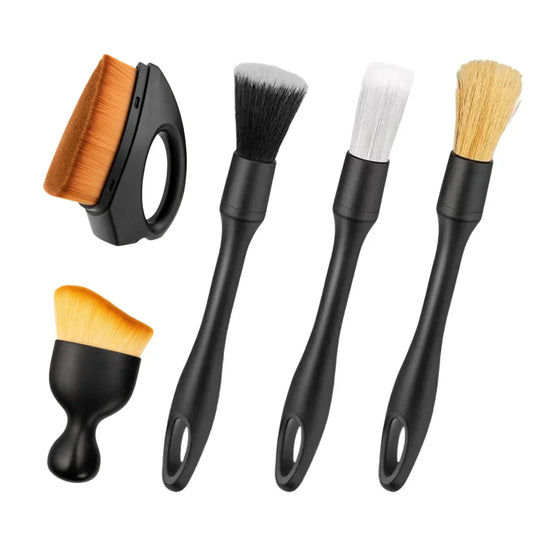 4–5PCS Car Detailing Brush Set – Interior Cleaning Tools for Vents, Crevices & Dusting