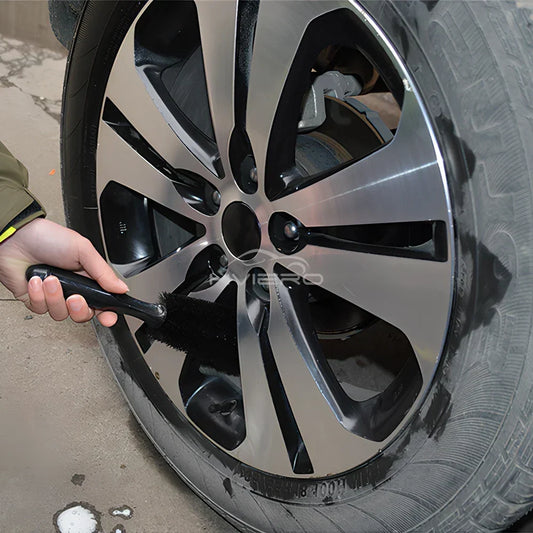1/2X Car Wash Wheel Handtruck Motorcycle Soft Brim Hub Brush Rim Scrubber Tire Dust Combination Set Cleaning Tools Accessories