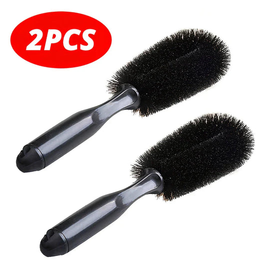1/2X Car Wash Wheel Handtruck Motorcycle Soft Brim Hub Brush Rim Scrubber Tire Dust Combination Set Cleaning Tools Accessories